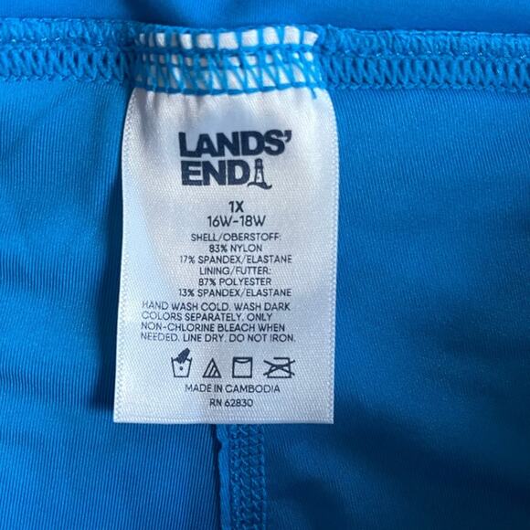 Lands End Skort 1X Pull On Ruffle Layer Blue Stretch Athletic Golf Tennis Prep - Picture 5 of 11